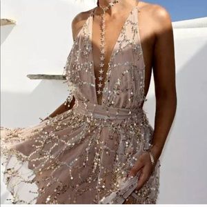 Hello Molly Gold sequin dress